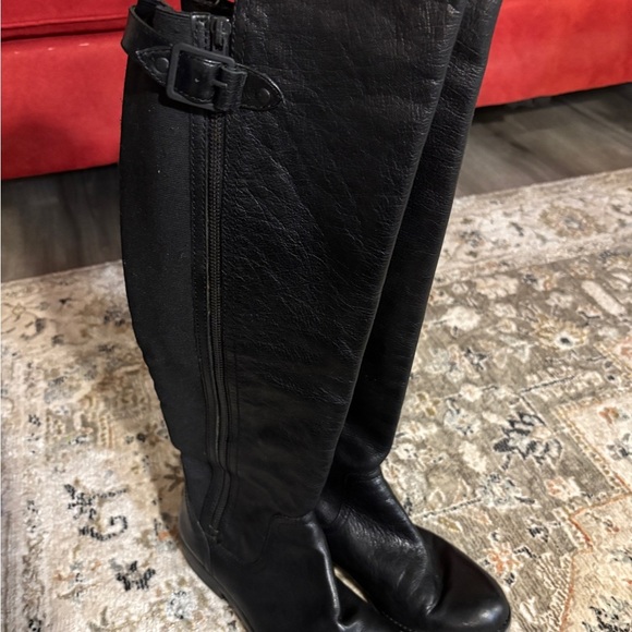Black Leather Boots Size 9-1/2 Over-the-Knee - Picture 11 of 16